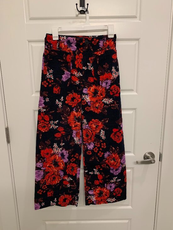 Anthropologie Pants - Anthropologie Maeve Colette Cropped Velvet Pants